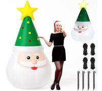 Gonfiabile di Babbo Natale XXL Decorazione LED Natalizia Addobbo Esterno 250 cm