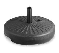 BAKAJI Base per Ombrellone da Giardino Forma Rotonda, Supporto per Palo Ombrelloni 38/48mm con Riempimento ad Acqua 28 kg, Sistema Stabile Anti Capovolgimento, Ideale per Patio, Balcone, Esterno