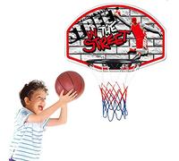 BAKAJI Basket Canestro a Parete per Bambini per Esterno ed Interno Misure 66 x 44 cm con Pallone e Gonfiatore