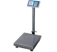 Bakaji Bilancia Elettronica Pesa Pacchi Con Colonna e Pedana Bilancia Pesa Carichi Con Display Digitale Struttura in Metallo Pieghevole Portata Massima 300 KG Per Uso Commerciale Industriale