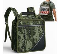 BAKAJI Borsa Frigo Capacità 18 Litri Design Verde Militare, Zaino Termico Solante Ultraleggero con Spallacci Rinforzati, Ideale per Cibi e Bevande Campeggio, Trekking, Mare, Montagna, Picnic, Multiuso