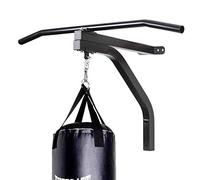 BAKAJI Braccio Supporto per Sacco da Boxe a Parete Allenamento Pugilato da Muro con Barra Sollevamenti Trazioni Fitness Palestra Cardio in Acciaio Dimensione 93 x 47 x 51 cm Colore Nero