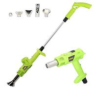 Bakaji Bruciatore Erba Elettrico 2000W Diserbante Termico Per Erbacce Manico Telescopico + Pistola Temperatura Selezionabile 80/360 Gradi con 4 Beccucci Intercambiabili Manutenzione Giardino