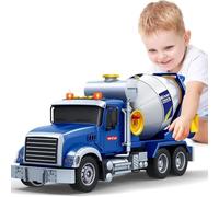 BAKAJI Camion Giocattolo per Bambini con Luci e Suoni Realistici, Veicolo per Ragazzi Realistico con Movimento a Frizione, Gioco Idea Regalo di Compleanno, Natale e Carnevale (Betoniera)