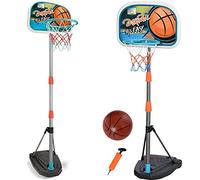 BAKAJI Canestro Basket a Piantana Giocattolo per Bambini con Altezza Regolabile Fino a 158 cm e Base Riempibile Playset Sport da Esterno Giardino e Interno Pallone e Gonfiatore Incluso