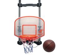 BAKAJI Canestro Basket Aggancio Porta Casa con Segna Punti Punteggio Digitale e Suoni Realistici Struttura in Plastica Dimensione 62 x 37 x 60 cm Gioco Sport Bimbi