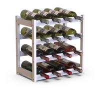BAKAJI Cantinetta Portavino in Legno Bambù con 16 Scomparti per Vino Champagne