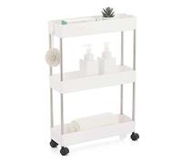 Carrello Carrellino Slim Salvaspazio Cucina Bagno Ripostiglio 3 Ripiani 4 Ruote