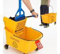 Carrello Pulizie Professionale Secchio Lavapavimenti 33 Lt per Mocio con Ruote