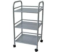 Carrello Portaoggetti in Acciaio per Bagno Cucina Parrucchiere Estetista 4 Ruote