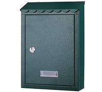 Bakaji Cassetta Postale da Parete in Acciaio Inox Buca Lettere per Posta da Esterno con Chiusura a Chiave (Verde)