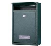 Bakaji Cassetta Postale da Parete in Acciaio Inox Buca Lettere per Posta da Esterno con Chiusura a Chiave (Verde)