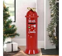 BAKAJI Cassetta Postale Natalizia per Letterina di Babbo Natale, Buca delle Lettere Decorazione Natalizie in Metallo, Addobbo Ornamentale Natalizio, Ideale per Casa, Vetrine, Negozi, 30 x 30.5 x 89 cm