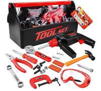 Cassetta Valigetta degli Attrezzi Giocattolo Bambini 22pz con Trapano a Frizione