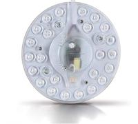 Bakaji Circolina Corona LED Disco per Sotituzione Neon Plafoniera Luce 48 LED 24W 2160 Lumen Bianco Naturale 4000K Diametro 18cm Facile Installazione con Base Calamitata e Connettori Incusi