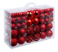 Set Di 100 Palline Di Natale: Rosso