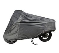 BAKAJI Coprimoto Universale con Cinghia Clip, Copri Motocicletta Impermeabile Dimensioni 228 x 125 cm Colore Grigio, Telo per Moto e Scooter Resistente agli Agenti Atmosferici e Strappi