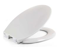 BAKAJI Copriwater Universale Copri WC Soft Close Coprivaso Funzione Antibatterica Duroplast Chiusura Ammortizzata Lenta Sedile Abbassamento Automatico Bianco per Tazza WC 37x44 cm