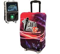 BAKAJI Cover Custodia Canta Tu in Tessuto Elasticizzato, Borsa Protettiva per Karaoke Anti Polvere e Graffio, Protezione Usura, Chiusura in Velcro, Apertura per Manico Trolley, Multicolore