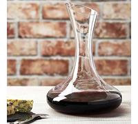 BAKAJI Decanter per Vino Bianco e Rosso, Caraffa Professionale, Aeratore per Somelier in Vetro da 1,8L, Dimensioni 20 x 23 cm, Ideale per Ristoranti, Bar, Casa, Elegante e Moderno per Feste e Serate