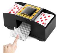 BAKAJI Distributore Casta da Gioco Elettronico, Mischia Carte Automatico a Batteria, Mescola per Giochi Poker, Blackjack, Burraco, Uno, Mixer Automatico, Card Shuffler, Veloce e Silenzioso
