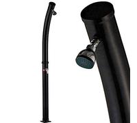 BAKAJI Doccia Solare per Giardino Piscina Esterno Campeggio Serbatoio 20Lt con Soffione Regolabile Miscelatore Acqua Calda Attacco Tubo da Giardino Dimensione 214 x 11,5 x 11,5 cm