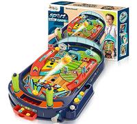 BAKAJI Flipper Pinball Gioco Arcade Classico Giochi Classici per Bambini Giocattolo Retrò Mini Flipper Multicolore Idea Regalo con Palline Gioco di Abilità Sviluppo Strategia Riflessi Divertimento