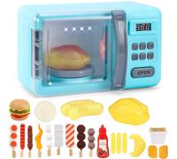 BAKAJI Forno a Microonde Giocattolo per Bambini con Luci e Suoni Realistici, Fornetto da Cucina Gioco con Tantissimi Accessori, Giochi di Imitazione Finzione per Sviluppo Fantasia, Idea Regalo