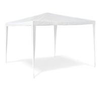 Bakaji Gazebo da Giardino 3x3 mt Struttura Tubolare in Metallo Telo di Copertura in Tessuto PE Impermeabile Facile Montaggio con Giunture a Scatto Ideale per Terrazzo Campeggio Stand e Fiere (Bianco)