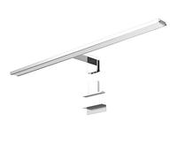 BAKAJI Lampada da Specchio Bagno Applique Parete Muro Lunghezza 60cm Luce LED 12W 960lm Risparmio Energetico Bianco Freddo 6500K Design Moderno in Alluminio Cromato 3 Tipi di Installazione