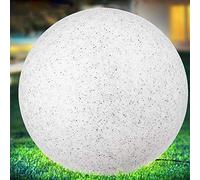 Bakaji Lampada Design Sfera da Giardino Diametro 20 cm Luce Illuminazione Esterno da Terra o Tavolo Attacco E27 Lampadina Max 25W Decorazione Effetto Pietra con Picchetti di Fissaggio al Terreno