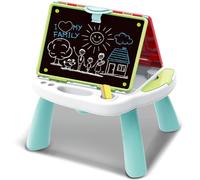 BAKAJI Lavagna 4 in 1 con Lavagnetta a Gessetti Cancellabile e Magnetica con 2 Lati e Scomparti per Accessori, Gioco Educativo per Sviluppo Abilità Creative e Artistiche dei Bambini, Idea Regalo