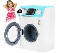 BAKAJI Lavatrice Giocattolo Multifunzione per Bambini, Elettrodomestici Giocattoli per Giochi di Emulazione, Luci e Suoni Realistici con Cestello Rotante e Cassetto Apribile, Idea Regalo