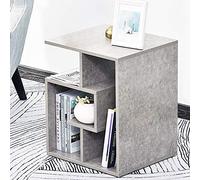 Libreria Tavolino Divano Design Moderno 4 Ripiani 45x40x55 Casa Ufficio Grigio