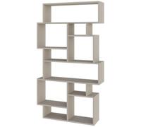 BAKAJI Libreria Scaffale 8 Ripiani Mensole in Legno MDF Design Moderno Mobile Scaffalatura Arredamento Soggiorno Salotto Casa Ufficio Dimensioni: 168,5 x 96 x 25,5 cm (Sabbia)