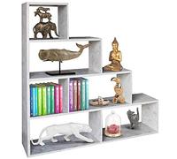 BAKAJI Libreria Scaffale A Scala Simms Legno MDF 4 Ripiani Casa Ufficio Per Riporre I tuoi Libri E Oggetti Vari (Rovere)
