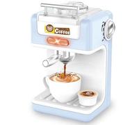 BAKAJI Macchina del Caffè Giocattolo per Bambini con Luci e Suoni Realistici, Coffee Maker Gioco Accessori da Cucina, Macchinetta Espresso Barista, Giochi di Finzione e Imitazione, Idea Regalo
