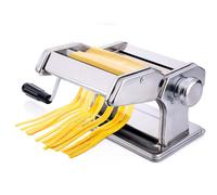 BAKAJI Macchina per la Pasta Fresca Manuale in Acciaio Inossidabile con Finitura