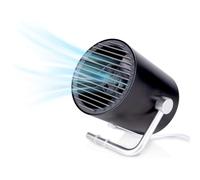 BAKAJI Mini Ventilatore Portatile USB da Tavolo Salvaspazio e Leggero con 2 Velocità Selezionabili, Potenza 1 Watt, Ventilazione Silenziosa, Controllo On Off Cavo da 95 cm Dimensioni 12 x 12 x 12,5 cm