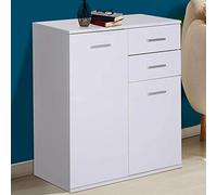 Mobile Madia con Cassetti Ante 2 Ripiani Mobiletto Credenza Cucina Bagno Moderna