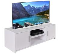 Mobile TV in Legno Mobiletto Televisione design Moderno Scomparti e Ante Bianco