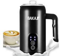 BAKAJI Montalatte Elettrico 4 in 1, Cappuccinatore Automatico 350 ml, Schiumatore per Schiuma Latte, Funzionamento Silenzioso, Ideale Cappuccino Caldo o Freddo, Caffè Macchiato, Acciaio Inossidabile