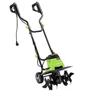 BAKAJI Motozappa per Orto Elettrozappa Potenza 1500W Zappatrice Zappa a Motore Elettrica 6 Lame da 20cm Larghezza Lavoro 40cm velocità 200 RPM con Manico Ergonomico Coltivazione Giardino