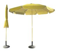 Ombrellone da Giardino Inclinabile Senape con Apertura Push Up Air Vent 210 cm