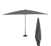 BAKAJI Ombrellone Rotondo da Giardino Palo Centrale Diametro 3 Mt Palo Acciaio Chiusura a Carrucola Sistema Air Vent Arredamento Esterno Gazebo Piscina Giardino Terrazzo Ambienti Esterni (Grigio)