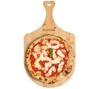 BAKAJI Pala per Pizza da Forno Fornetto Tagliere Vassoio Legno Bambu con Manico 30x50cm Tagliere Paletta Per Pane Da Cucina Con Impugnatura