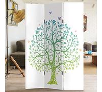 Paravento Separe' 3 Pannelli Con Stampa Fronte Retro Albero della Vita Divisorio