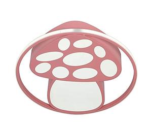 Bakaji Plafoniera Cameretta Bambini Chip 72 LED ad Alta Luminosità 28W 2800 Lumen Luce Dimmerabile Colorazione Regolabile Lampada Lampadario Soffitto in Metallo con Telecomando (Fungo)