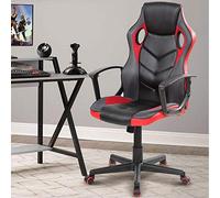 BAKAJI Poltrona Presidenziale Ergonomica Sedia Gaming Racing da Scrivana in Eco Pelle Arredo Ufficio Casa Cameretta Sala Riunioni Regolabile in Altezza Girevole e Direzionale