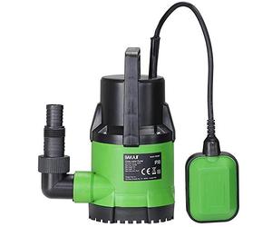 Bakaji Pompa Immersione Elettropompa Sommersa Acque Chiare Potenza 250W Portata 5000L/h Profondità Massima 7 Metri con Fondo Piatto Maniglia per il Trasporto e Cavo 10 metri